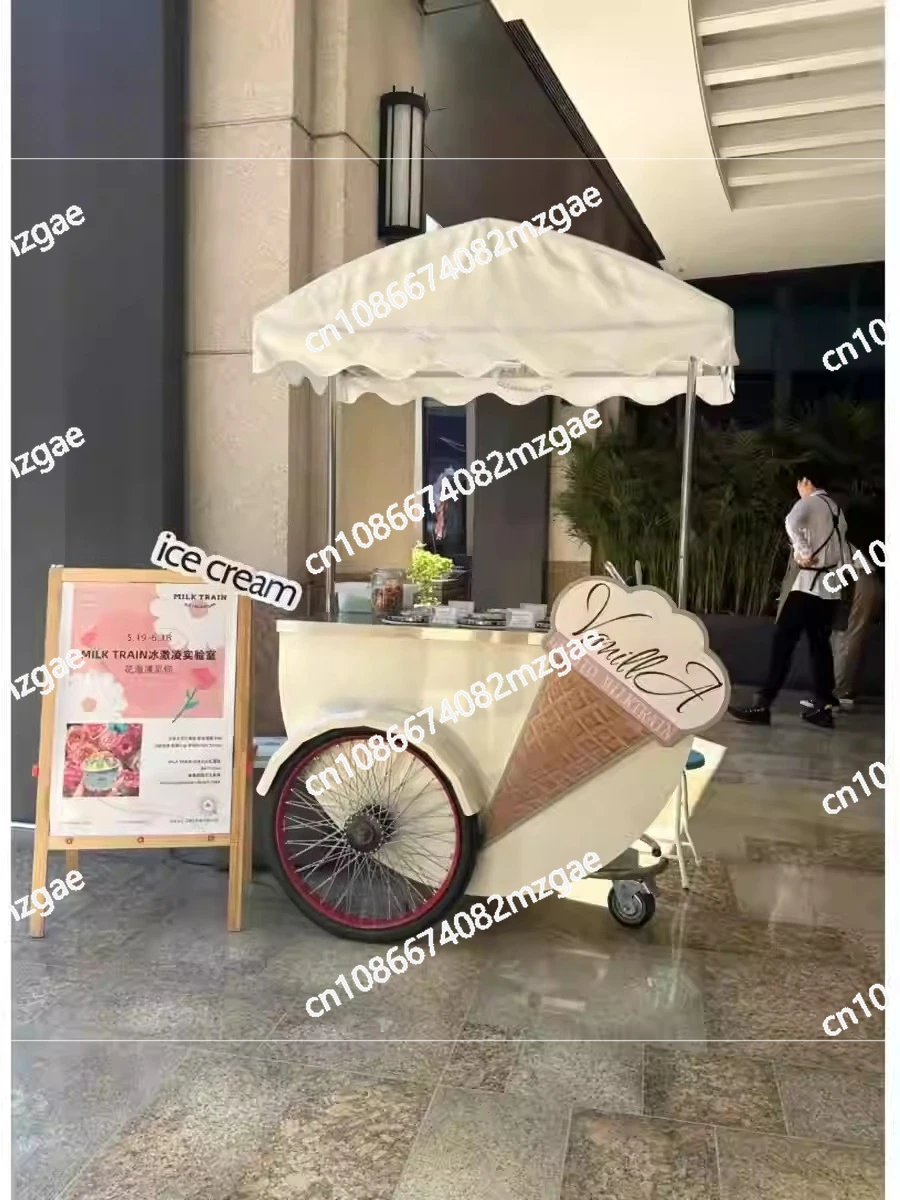 Shopping mall store outdoor display cart movable hand push ice cream cart commercial event promotion decoration market cart
Shopping mall store outdoor display cart movable hand push ice cream cart commercial event promotion decoration market cart