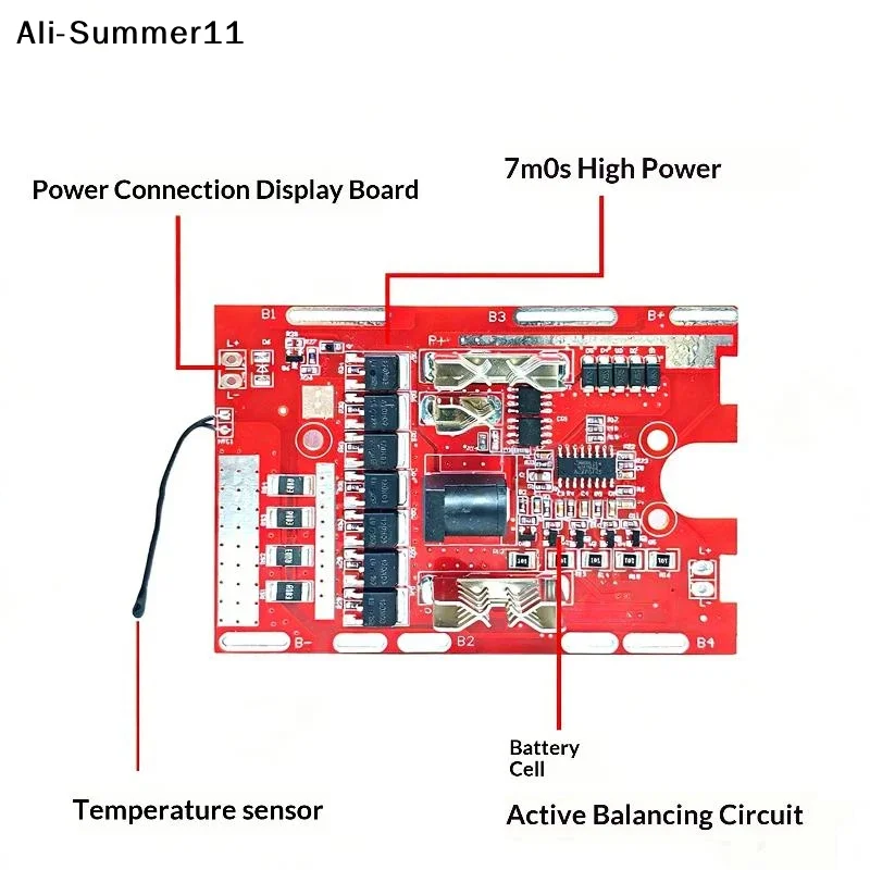 【B11】1Pcs Li-battery Protection Board 21V 7MOS For Electric Tools With Balancing Circuit And Temperature Protection
【B11】1Pcs Li-battery Protection Board 21V 7MOS For Electric Tools With Balancing Circuit And Temperature Protection