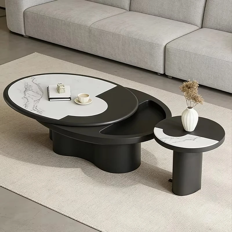 wq-Coffee Table Featuring White Microcrystalline Stone Surface and Black Matte MDF Frame with Slide Out Storage Mesa De Centro^
wq-Coffee Table Featuring White Microcrystalline Stone Surface and Black Matte MDF Frame with Slide Out Storage Mesa De Centro^