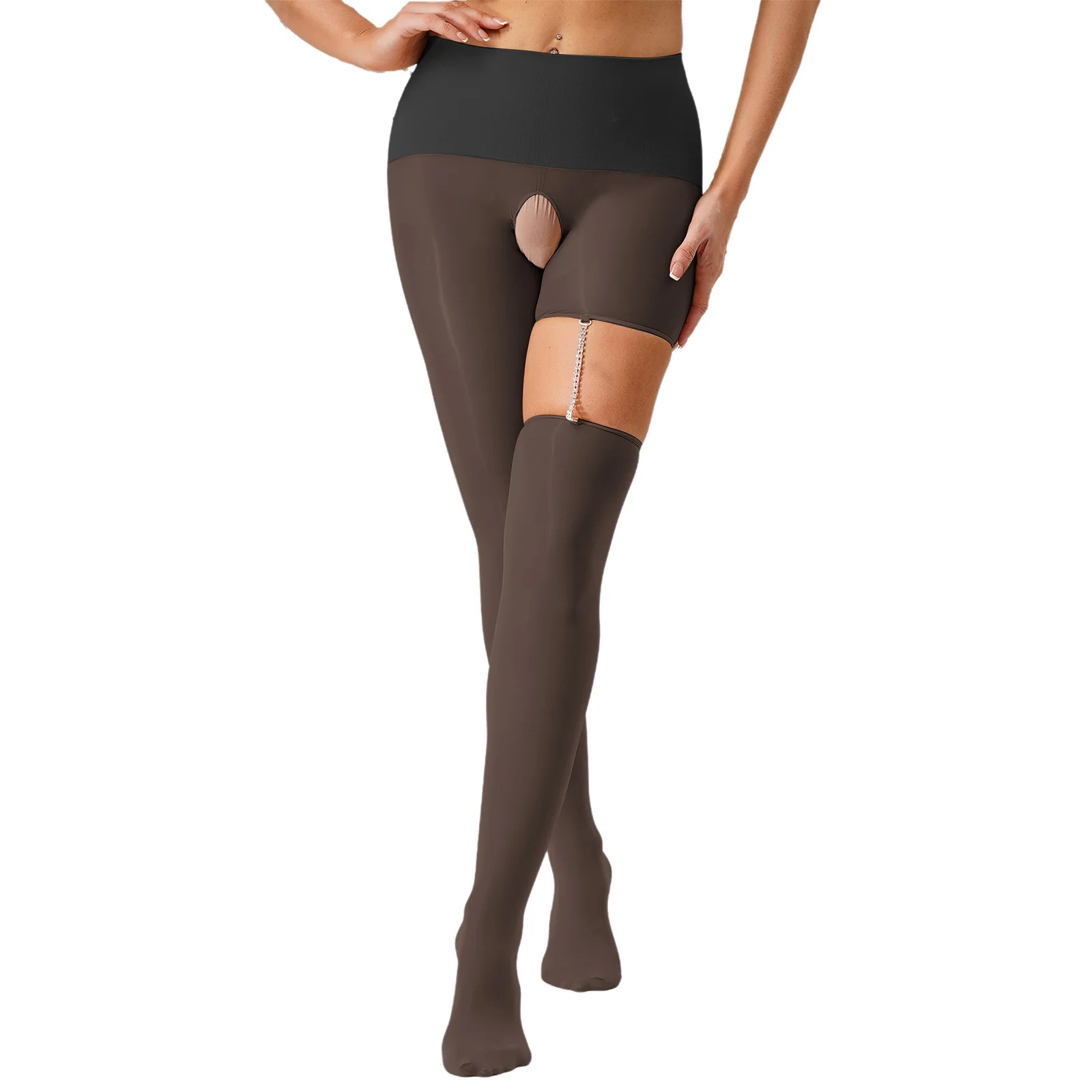 Женские прозрачные глянцевые колготки с эластичным поясом и стразами, подвязки, чулки, колготки с открытой промежностью, нижнее белье, ночное белье, клубная одежда
Женские прозрачные глянцевые колготки с эластичным поясом и стразами, подвязки, чулки, колготки с открытой промежностью, нижнее белье, ночное белье, клубная одежда