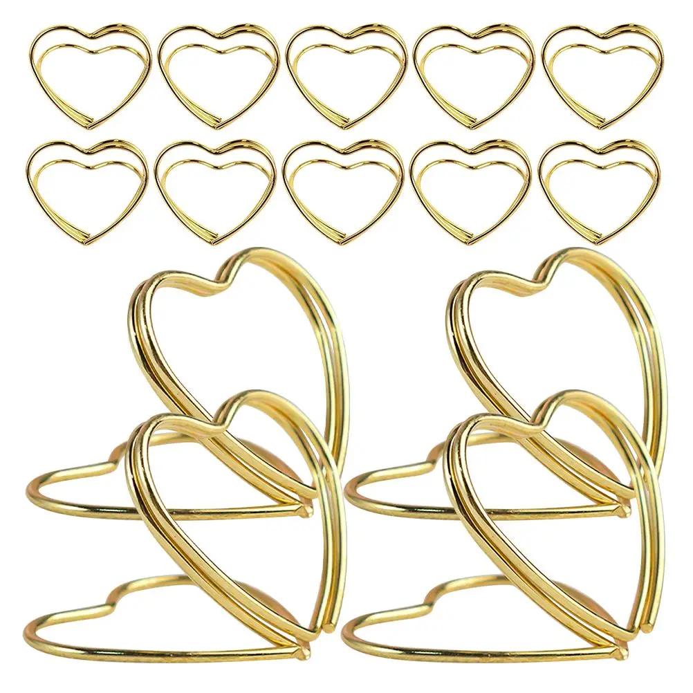 25 Pcs Heart Shaped Metal Card Holders Desk Stand for Weddings Birthdays Anniversaries Valentine Business Photo Displays
25 Pcs Heart Shaped Metal Card Holders Desk Stand for Weddings Birthdays Anniversaries Valentine Business Photo Displays