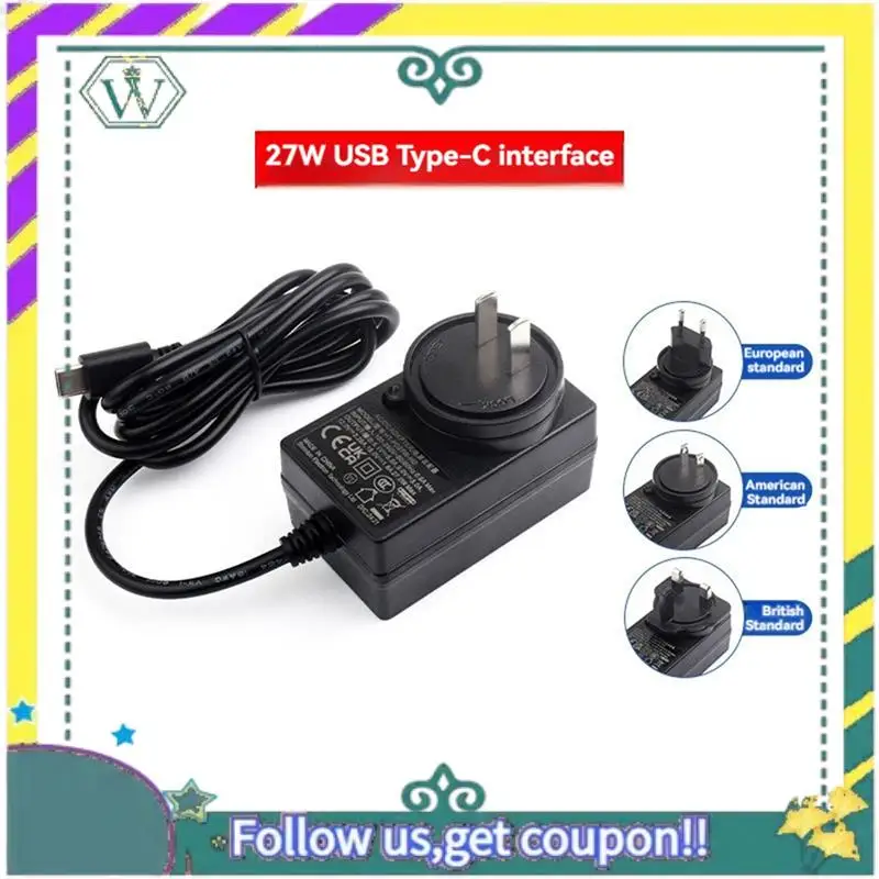 NEW For Raspberry Pi 5 Power Supply 27W Type C Charger Power Adapter PD Power Supply For Raspberry Pi 5
NEW For Raspberry Pi 5 Power Supply 27W Type C Charger Power Adapter PD Power Supply For Raspberry Pi 5