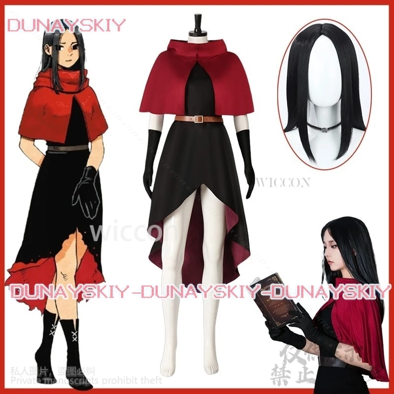 Anime Delicious In Dungeon Cosplay Rinsha Fana Costume Red Shawl Cloak Black Dress Sexy Uniform Wigs For Woman Girls Customized
Anime Delicious In Dungeon Cosplay Rinsha Fana Costume Red Shawl Cloak Black Dress Sexy Uniform Wigs For Woman Girls Customized