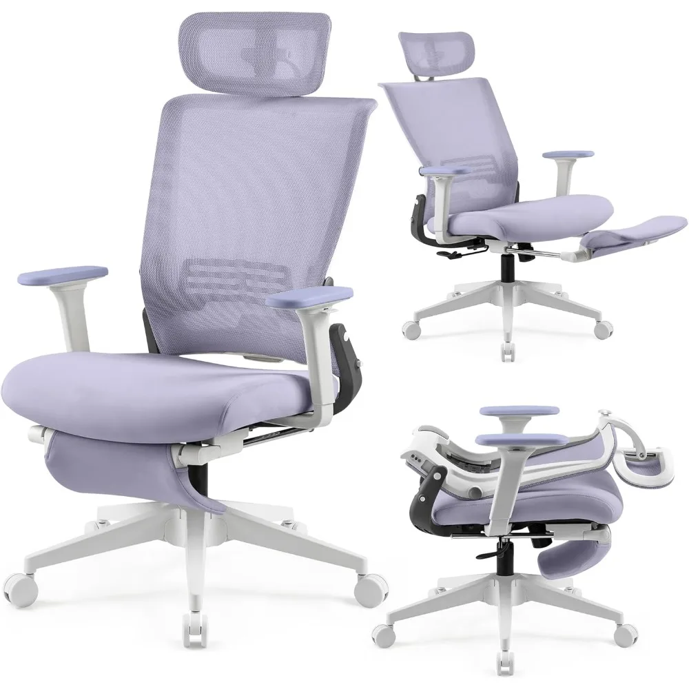 Foldable Office Chair with Foot Rest, Ergonomic Office Chair with Adjustable Lumbar Support, Headrest, Armrest, Home Office Desk
Foldable Office Chair with Foot Rest, Ergonomic Office Chair with Adjustable Lumbar Support, Headrest, Armrest, Home Office Desk
