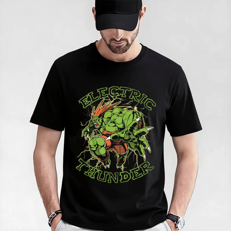 Blanka Electric Thunder Street Fighter 80s Retro Cartoon Combat Gift t shirt Arcade game Graphic Tee Y2K Clothes Large size Tops
Blanka Electric Thunder Street Fighter 80s Retro Cartoon Combat Gift t shirt Arcade game Graphic Tee Y2K Clothes Large size Tops