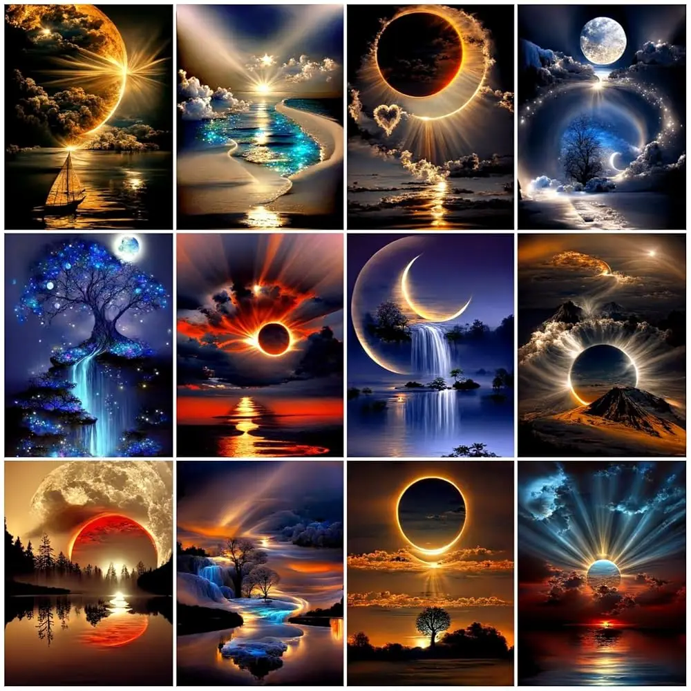 12 Pack Diamond Art Kits for Adults, Sunset Landscape 5D Diamond Painting for Adult Beginners,DIY Full Drill Round Gem Painti
12 Pack Diamond Art Kits for Adults, Sunset Landscape 5D Diamond Painting for Adult Beginners,DIY Full Drill Round Gem Painti