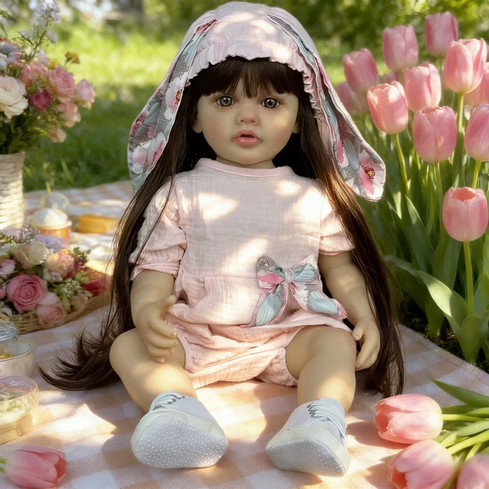 BZDOLL 55 CM 22 INCH Full Vinyl Body Reborn Baby Doll Toy Long Hair Princess Toddler Art Bebe Dress Up Bath Toy Birthday Gift
BZDOLL 55 CM 22 INCH Full Vinyl Body Reborn Baby Doll Toy Long Hair Princess Toddler Art Bebe Dress Up Bath Toy Birthday Gift