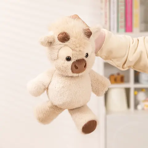 Soothing Soft Plush Toy Adorable Highland Cattle Plush Toy 45cm - Huggable Running Cow Stuffed Animal Made with Premium Soft Fabric, Soothing Companion
