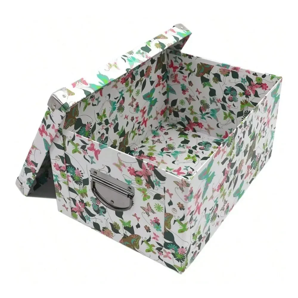 GUOZI Collapsible Storage Box Decorative Memory Box With Lid And Metal Reinforced Corners Cardboard File Box With Handles Organ
GUOZI Collapsible Storage Box Decorative Memory Box With Lid And Metal Reinforced Corners Cardboard File Box With Handles Organ