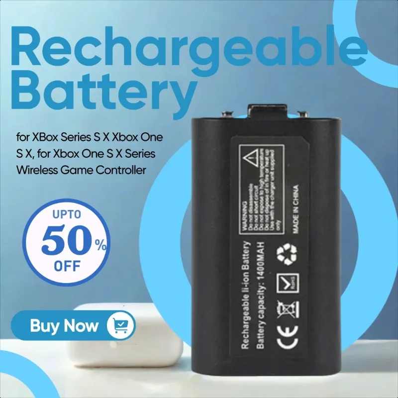 New 1400mAh Rechargeable Battery for XBox Series S X Xbox One S X, for Xbox One S X Series Wireless Game Controller
New 1400mAh Rechargeable Battery for XBox Series S X Xbox One S X, for Xbox One S X Series Wireless Game Controller