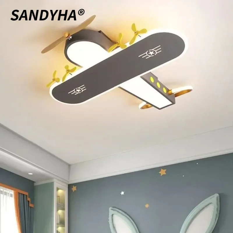 SANDYHA Cartoon Airplane Ceiling Light Children's Room LED Lighting Fixture For Artistic Decoration In Bedroom Study Living Room
SANDYHA Cartoon Airplane Ceiling Light Children's Room LED Lighting Fixture For Artistic Decoration In Bedroom Study Living Room