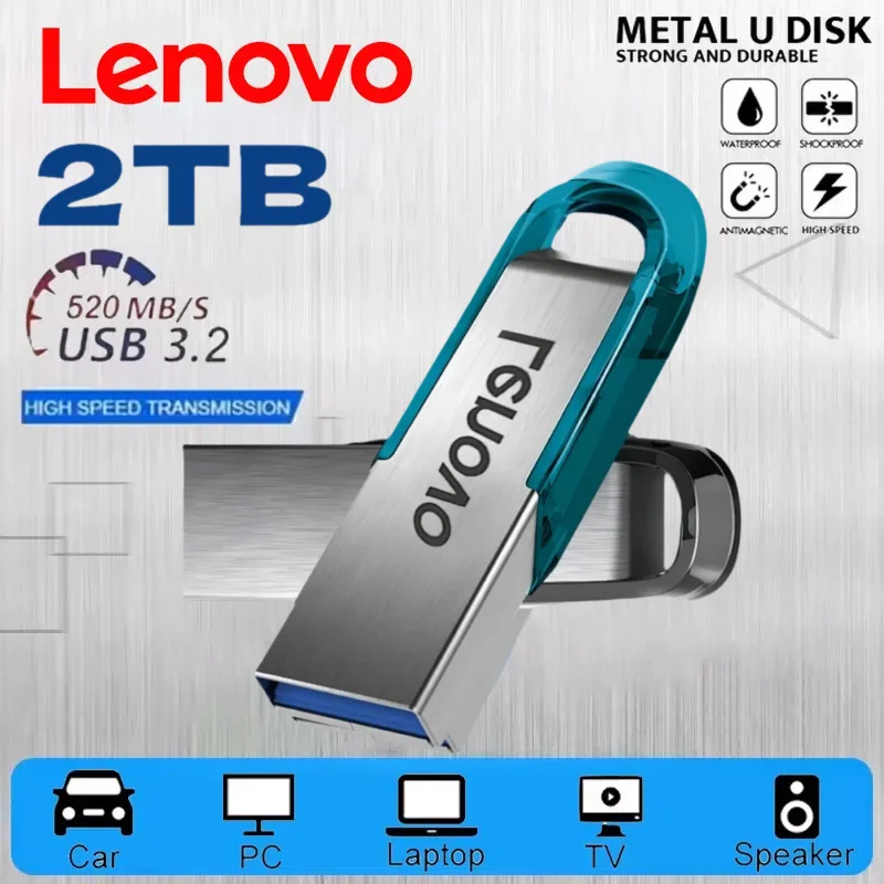 Lenovo 2TB USB 3.2 Флэш-накопитель Металлический сверхвысокоскоростной мини-диск U PenDrive Тип C Память Водонепроницаемый U-диск Pen Drive
Lenovo 2TB USB 3.2 Флэш-накопитель Металлический сверхвысокоскоростной мини-диск U PenDrive Тип C Память Водонепроницаемый U-диск Pen Drive