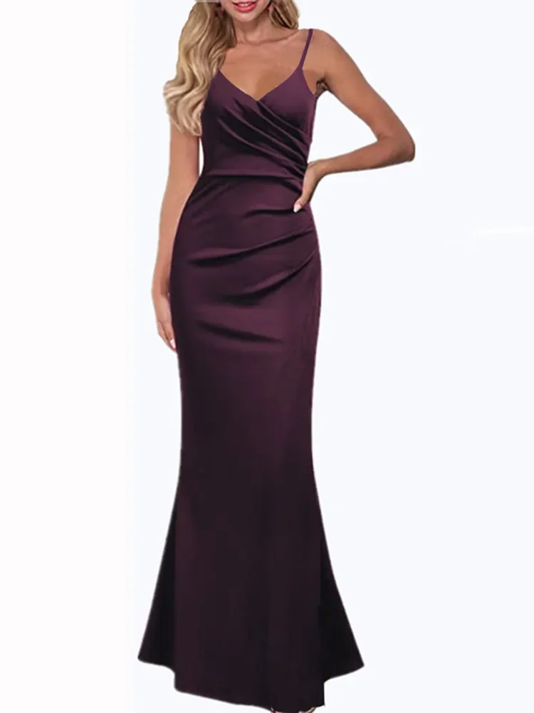 2023 Summer Dresses for Women Solid Sleeveless V Neck Vestido De Fiesta Evening Party Formal Dress Sexy Slim Vestidos
2023 Summer Dresses for Women Solid Sleeveless V Neck Vestido De Fiesta Evening Party Formal Dress Sexy Slim Vestidos