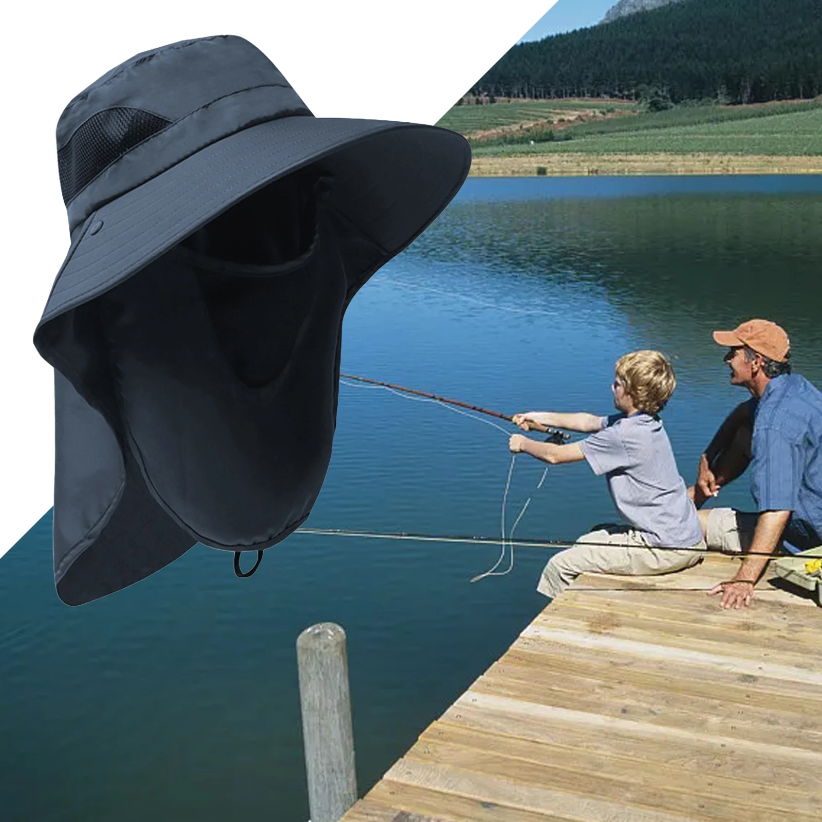 Neck Protection Cap Fishing Sun Hat Outdoor Sun Hat Ventilated Outdoor Hat with Adjustable Drawstring and UV Protection
Neck Protection Cap Fishing Sun Hat Outdoor Sun Hat Ventilated Outdoor Hat with Adjustable Drawstring and UV Protection