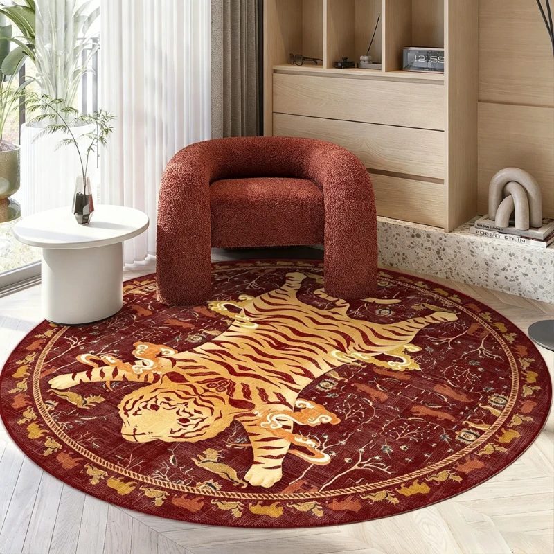 Round Rug Living Room Carpet Non-slip Machine Washable Floor Mat Vintage Leopard Carpets American Style Home Decoration Alfombra
Round Rug Living Room Carpet Non-slip Machine Washable Floor Mat Vintage Leopard Carpets American Style Home Decoration Alfombra