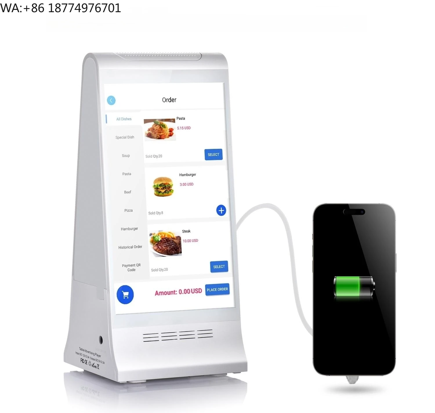 Restaurant Table Digital Menu Screen With QR Order, HD Video Ads, WiFi Sync, Smart Control & Brand Custom Printing
Restaurant Table Digital Menu Screen With QR Order, HD Video Ads, WiFi Sync, Smart Control & Brand Custom Printing
