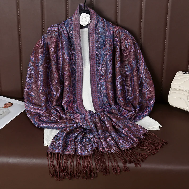 Women Paisley Scarf Cashmere Feeling Pashmina Shawls Tassel Hijab Head Wraps Femme Winter Scarves 2024
Women Paisley Scarf Cashmere Feeling Pashmina Shawls Tassel Hijab Head Wraps Femme Winter Scarves 2024