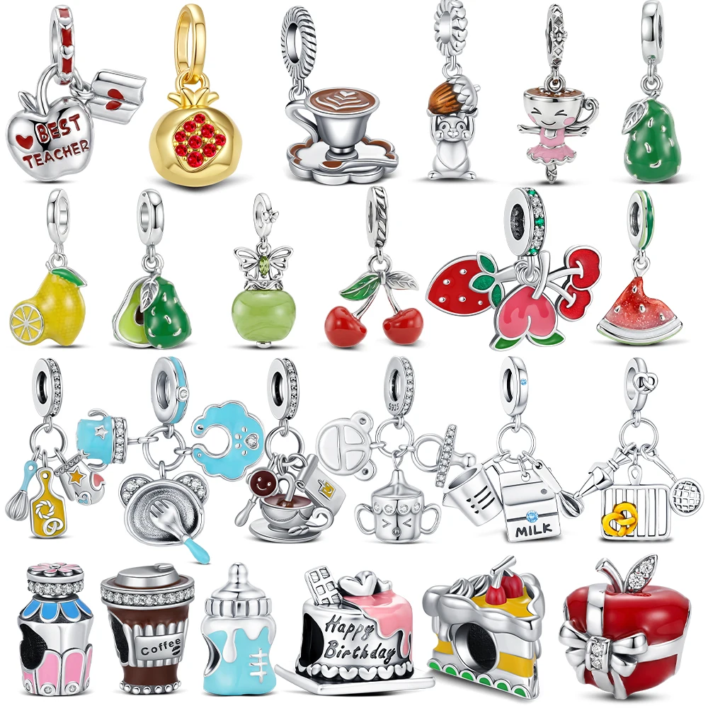 New 925 Sterling Silver Food & Fruit Charms Watermelon Slice Pendants Fit Original Bracelets DIY Jewelry Making For Women Gifts
New 925 Sterling Silver Food & Fruit Charms Watermelon Slice Pendants Fit Original Bracelets DIY Jewelry Making For Women Gifts