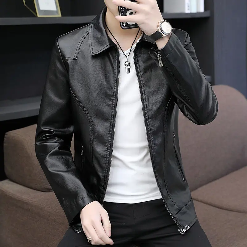 2022 New Men's Casual Autumn Spring PU Faux Leather Jacket Coats Men Clothing Fashion Business Outerwear Male Coat W212
2022 New Men's Casual Autumn Spring PU Faux Leather Jacket Coats Men Clothing Fashion Business Outerwear Male Coat W212