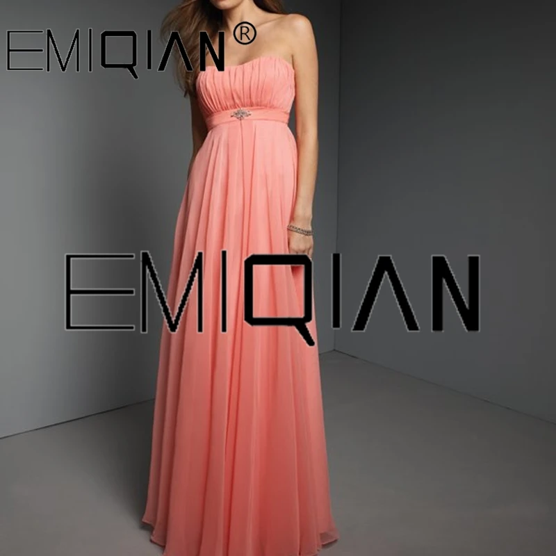 Strapless Orange Chiffon Bridesmaid Dress Wedding Long Formal Gown Sweet Women Graduation Party Dresses
Strapless Orange Chiffon Bridesmaid Dress Wedding Long Formal Gown Sweet Women Graduation Party Dresses