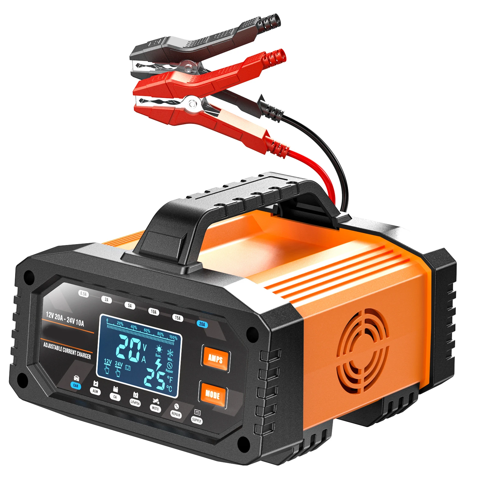 12V 20A / 24V 10A Battery , Intelligent Trickle , Car Battery Automatic Battery Maintainer Desulfator with
12V 20A / 24V 10A Battery , Intelligent Trickle , Car Battery Automatic Battery Maintainer Desulfator with