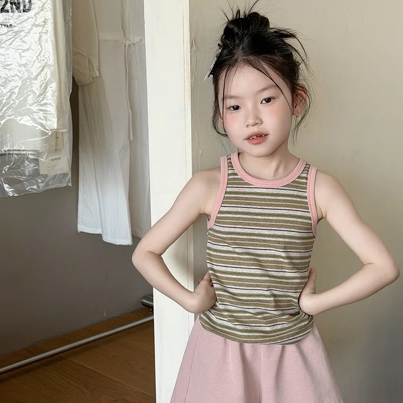 Children's Korean-style Classic Retro Striped Element Korean-style Temperament Simple High Elasticity Striped Small Vest
Children's Korean-style Classic Retro Striped Element Korean-style Temperament Simple High Elasticity Striped Small Vest