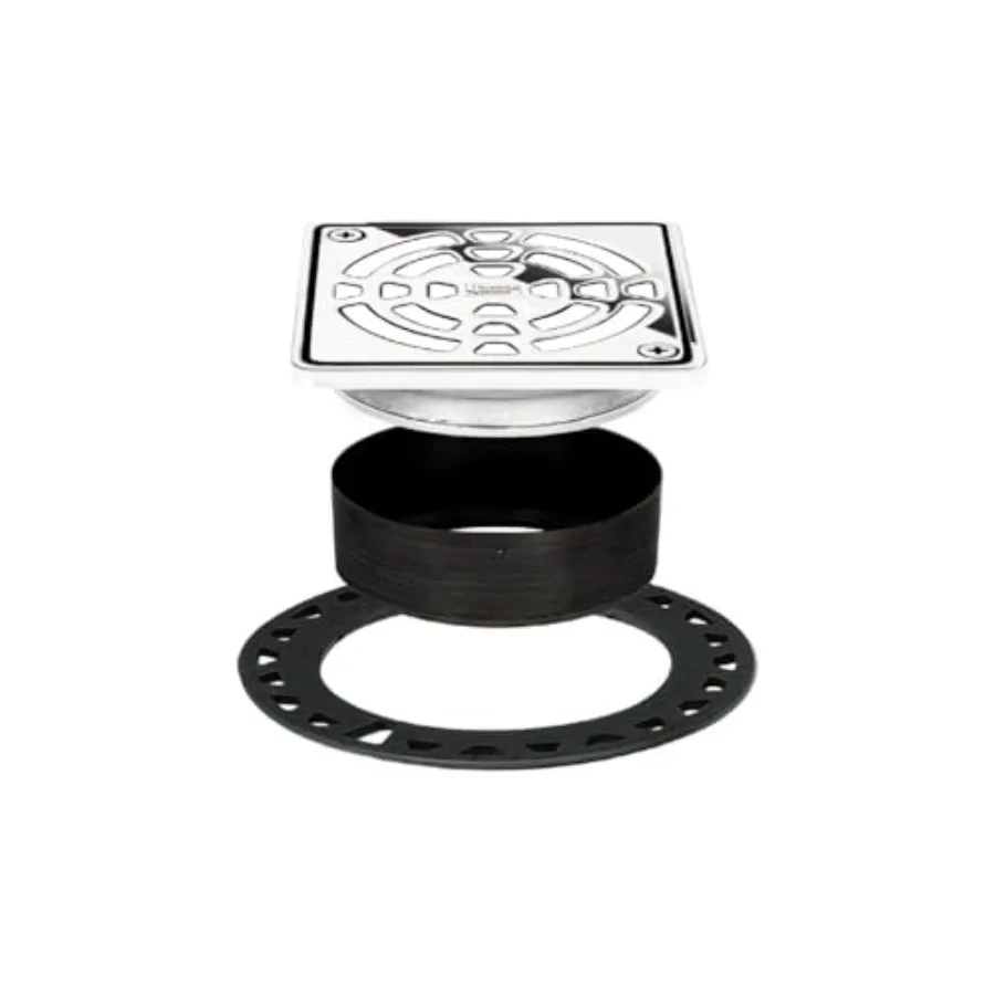 Kerdi-Drain Classic Shower Grate Kit with Integrated Slope Bonding Flange - Ideal for Tile Showers - 4" Grate Size Square Chrom
Kerdi-Drain Classic Shower Grate Kit with Integrated Slope Bonding Flange - Ideal for Tile Showers - 4" Grate Size Square Chrom