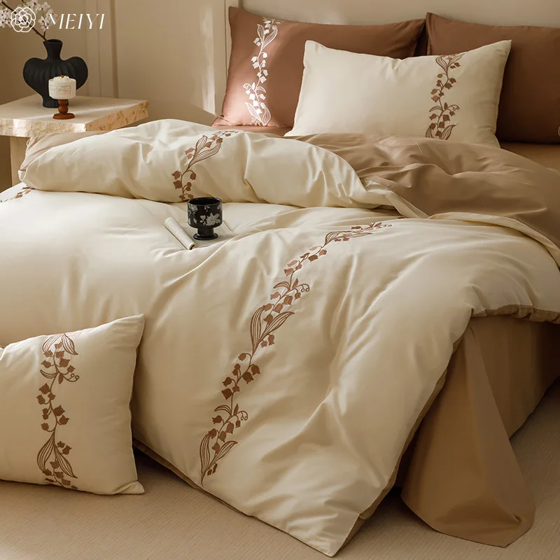 Customizable Light Luxury Embroidery 100S Cotton Sheet Four-piece Cotton Set
Customizable Light Luxury Embroidery 100S Cotton Sheet Four-piece Cotton Set