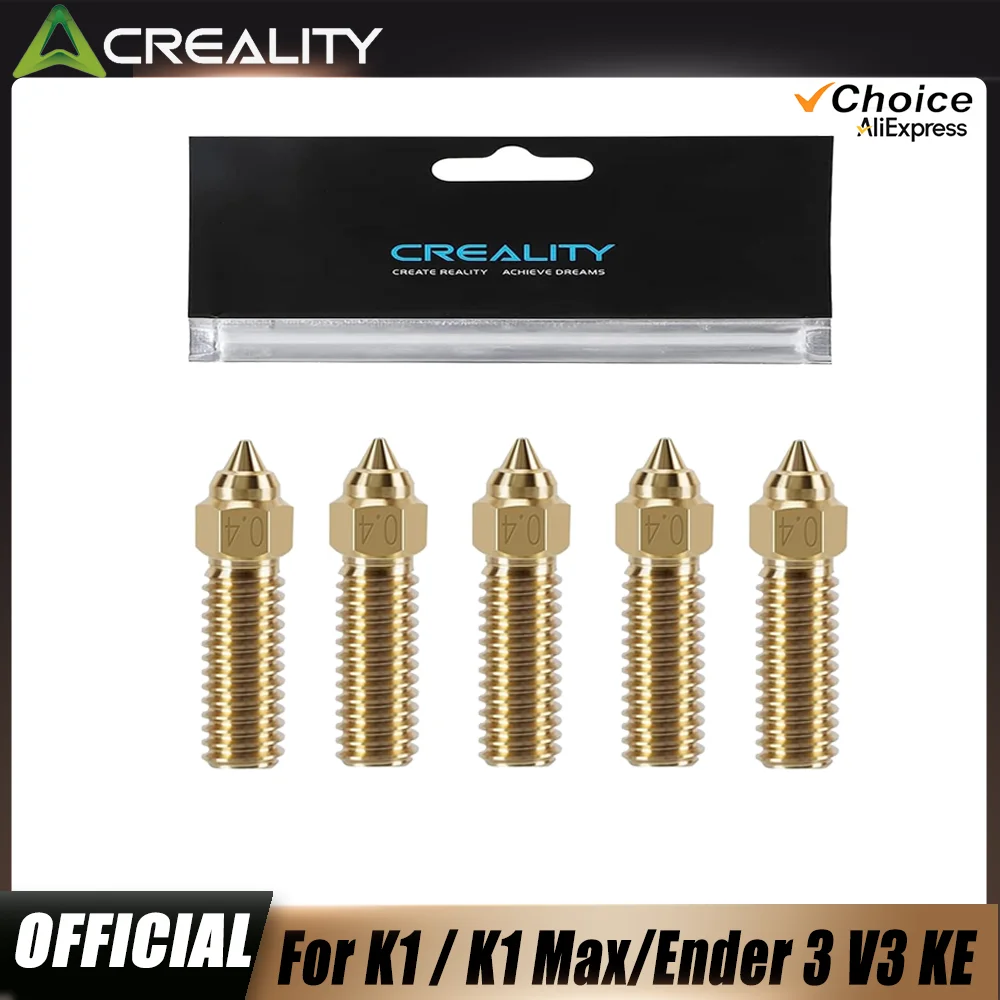 Creality Official K1 Brass Nozzle Kit, 3D Printer 10-Pack High-Speed 0.4mm Nozzle Kit for K1/K1 Max/Ender 3 V3 KE/CR-10 SE
Creality Official K1 Brass Nozzle Kit, 3D Printer 10-Pack High-Speed 0.4mm Nozzle Kit for K1/K1 Max/Ender 3 V3 KE/CR-10 SE