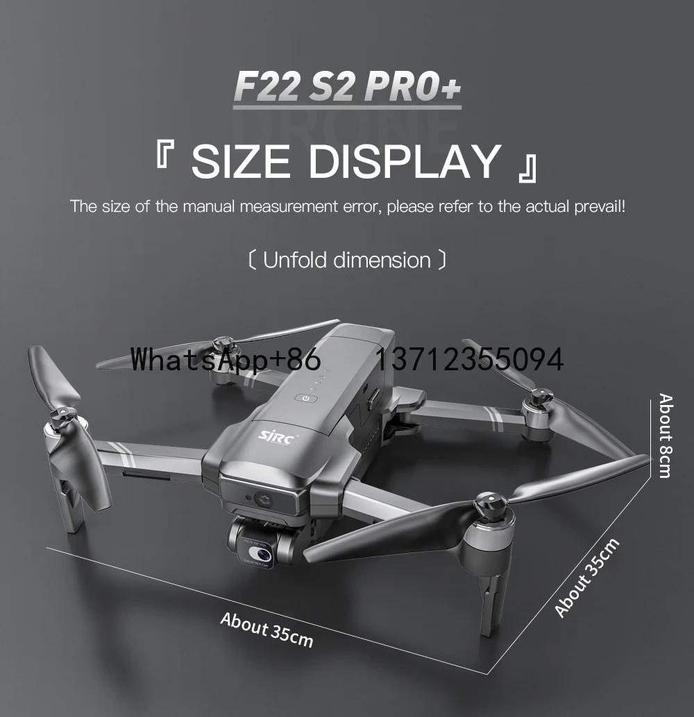 F22 S2 XR PRO PLUS GPS 2 -Axis Gimbal 4K Dual 5G Digital Transmission 6KM Long Range Professional Dron
F22 S2 XR PRO PLUS GPS 2 -Axis Gimbal 4K Dual 5G Digital Transmission 6KM Long Range Professional Dron