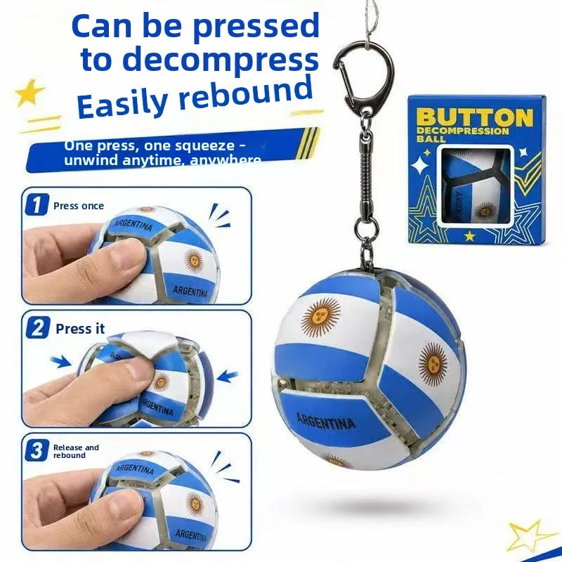 US, Canada and Mexico World Cup football decompression new keychain press fan essential fan pendant bag pendant gift
US, Canada and Mexico World Cup football decompression new keychain press fan essential fan pendant bag pendant gift