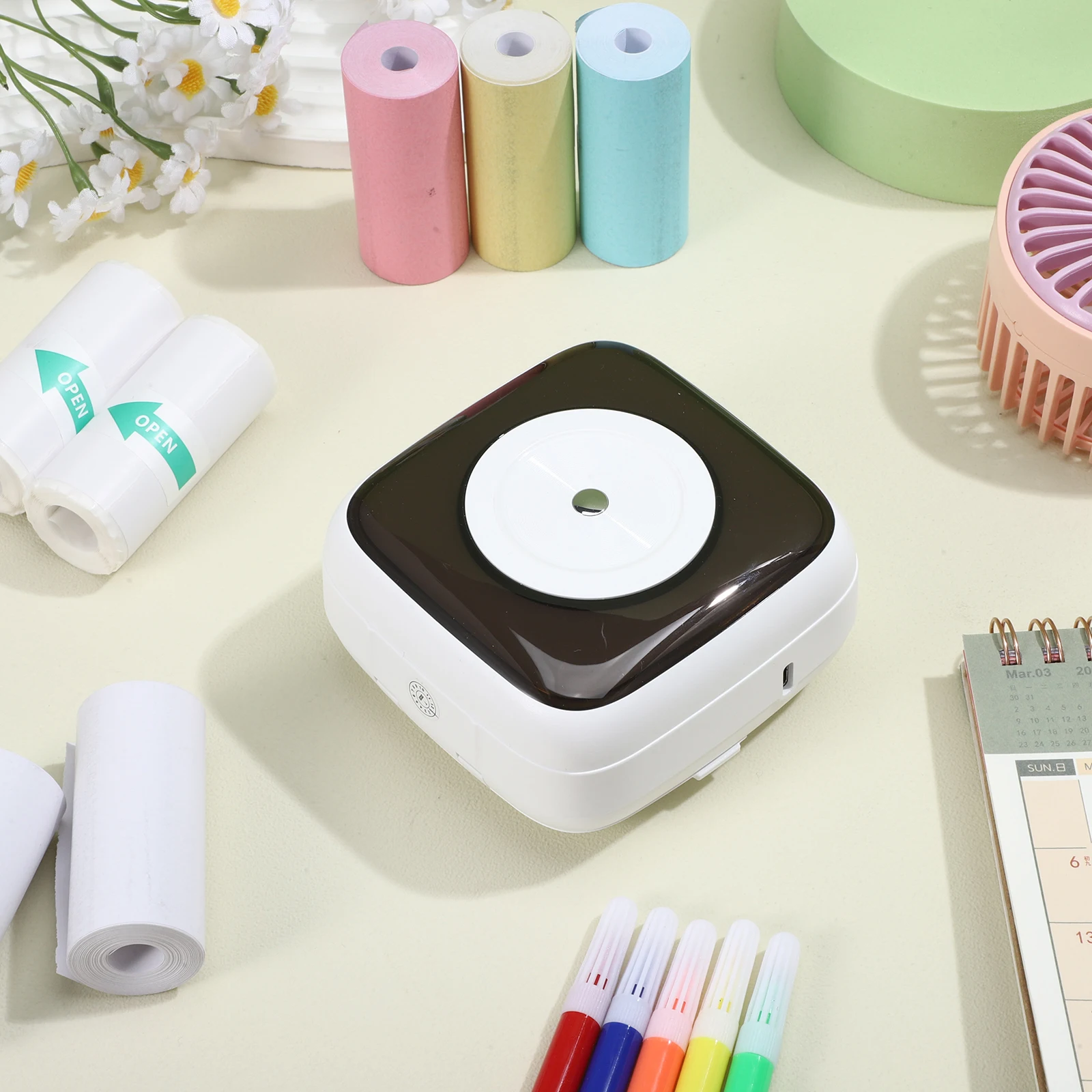 Mini Thermal Printer Portable Pocket Size Sticker Maker Inkless Label Student Error Correction Compact Wireless Printing Paper
Mini Thermal Printer Portable Pocket Size Sticker Maker Inkless Label Student Error Correction Compact Wireless Printing Paper