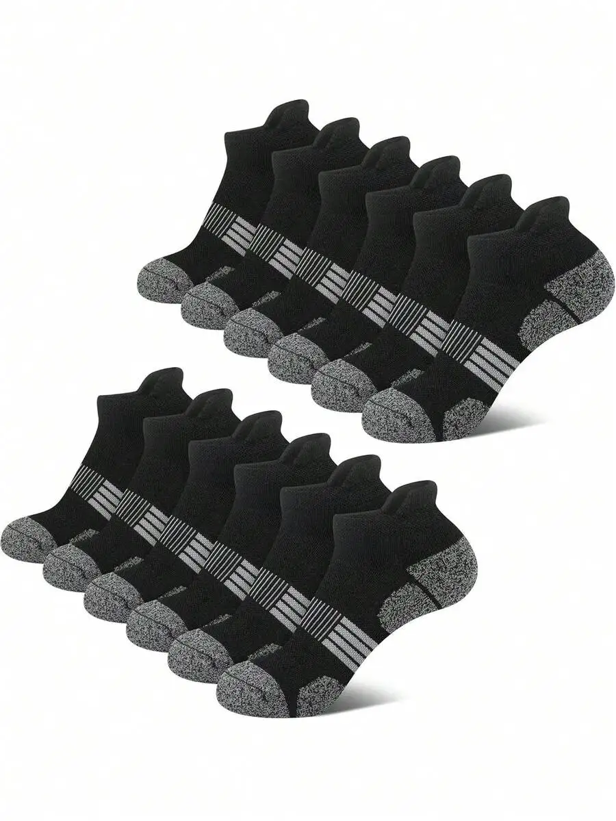 12 Pairs Mens Low Cut Ankle Socks Breathable Sweat Absorbent Running Basketball Tab Heel Guard
12 Pairs Mens Low Cut Ankle Socks Breathable Sweat Absorbent Running Basketball Tab Heel Guard