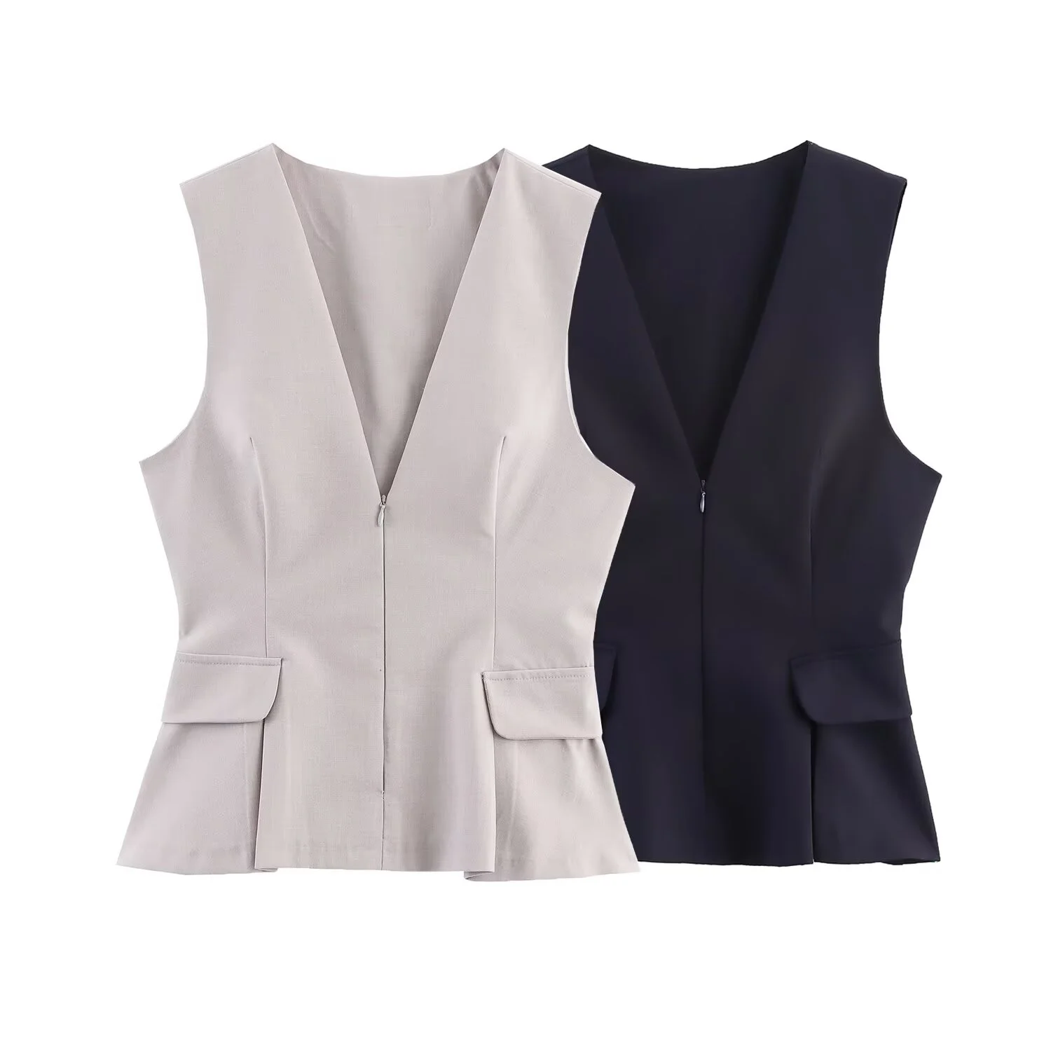 PB&ZA2025 autumn new women's casual fashion versatile simple temperament V-neck sleeveless vest short skirt hem top
PB&ZA2025 autumn new women's casual fashion versatile simple temperament V-neck sleeveless vest short skirt hem top