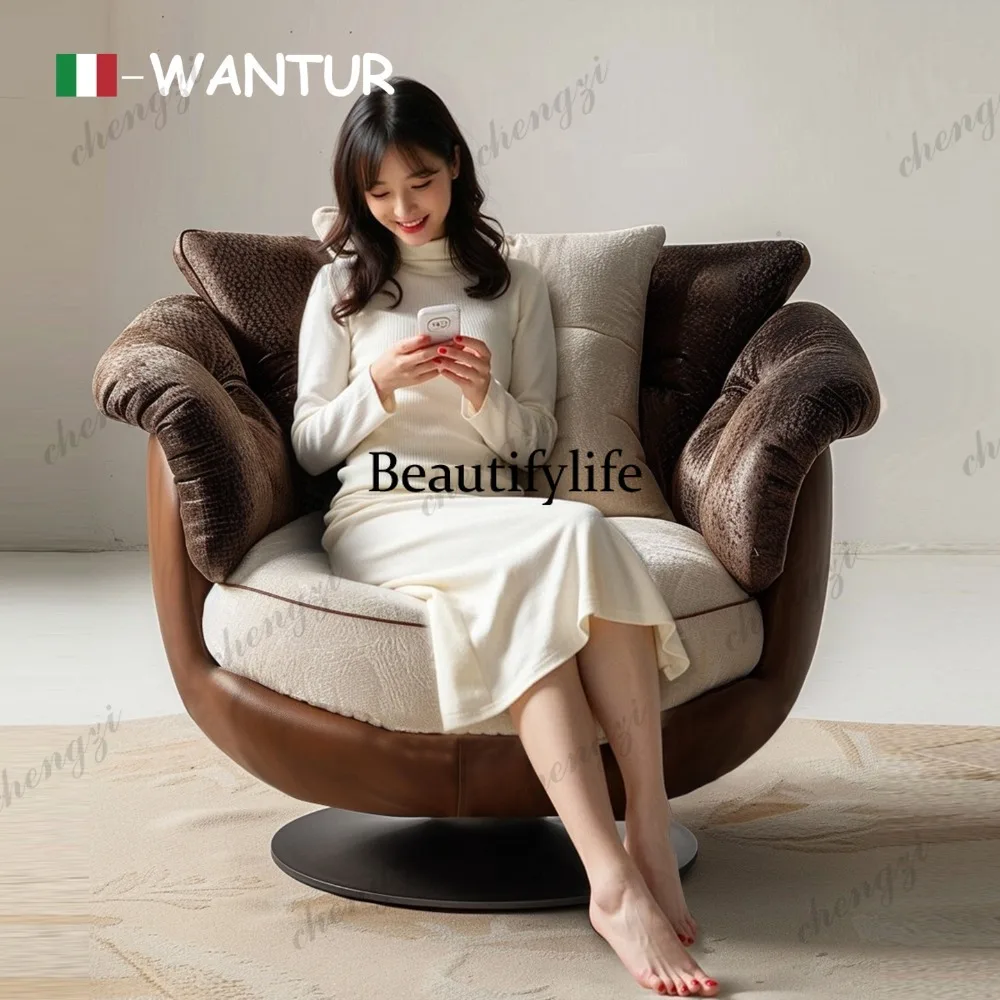 Italian minimalist lazy sofa chair designer living room bedroom light luxury single swivel chair
Italian minimalist lazy sofa chair designer living room bedroom light luxury single swivel chair