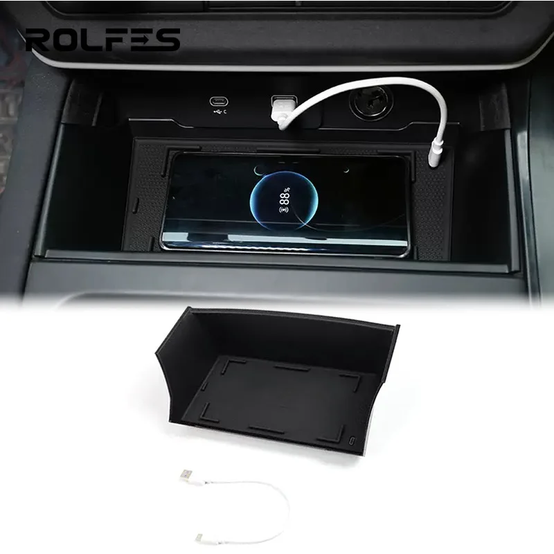 Suitable for 20-24 Land Rover Defender 90/110/130 Central Control vehicle dual charging storage box Wireless charger
Suitable for 20-24 Land Rover Defender 90/110/130 Central Control vehicle dual charging storage box Wireless charger
