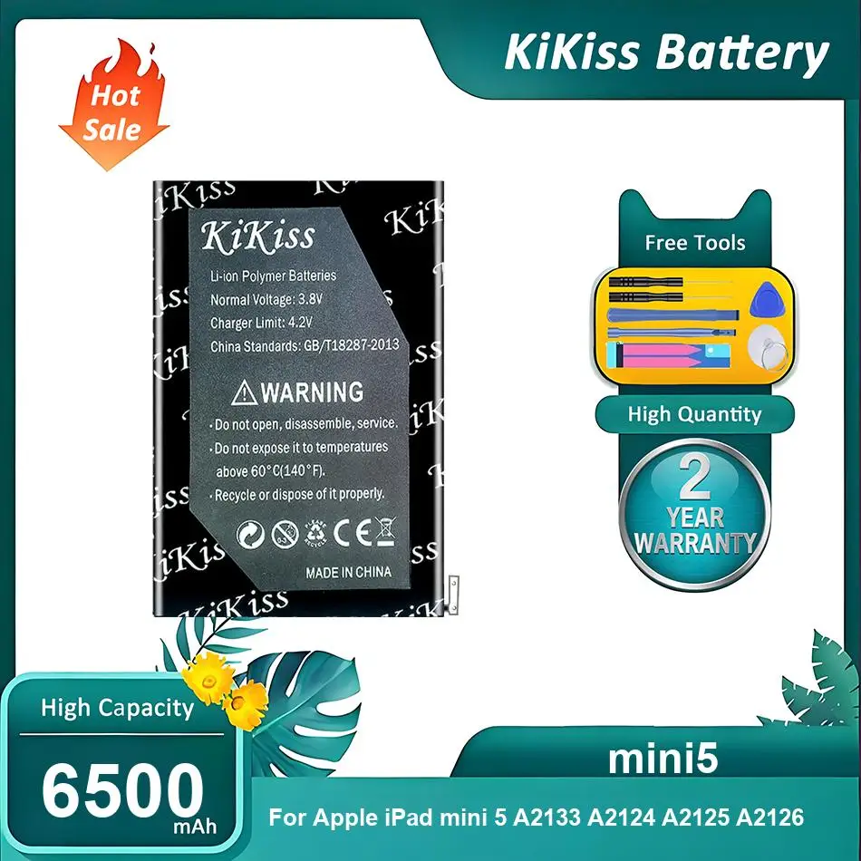 KiKiss Battery For Apple iPad mini 5 A2133 A2124 A2125 A2126,mini5,6500mAh
KiKiss Battery For Apple iPad mini 5 A2133 A2124 A2125 A2126,mini5,6500mAh