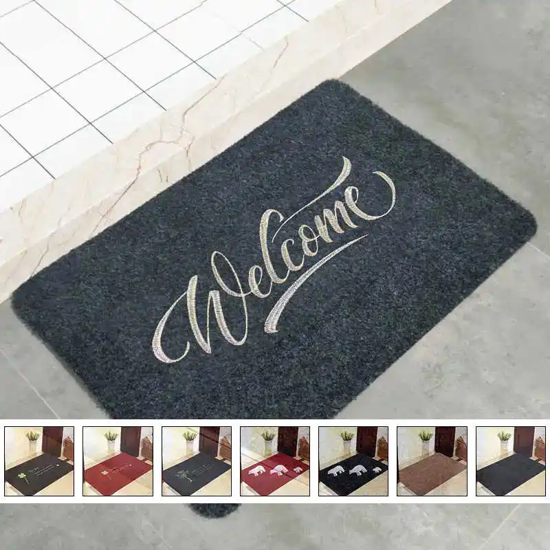 Embroidered Welcome Doormat Entrance Door Mat 40x60cm Polyester Fiber TPR Rubber Anti Slip Floor Carpet Shoes Clean Hallway Rugs
Embroidered Welcome Doormat Entrance Door Mat 40x60cm Polyester Fiber TPR Rubber Anti Slip Floor Carpet Shoes Clean Hallway Rugs