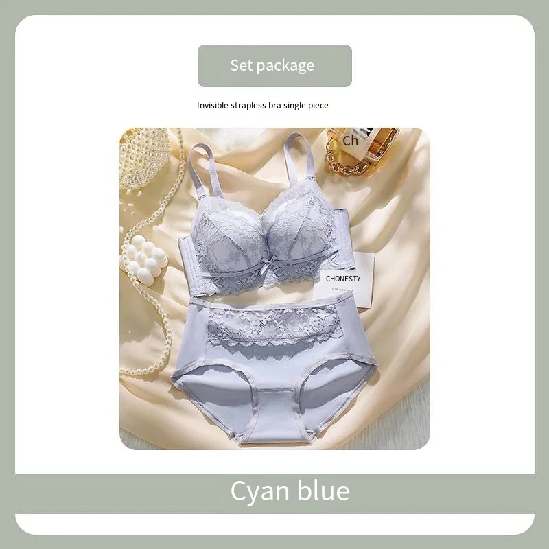 Women's Anti-Sagging Lace Bra Set Adjustable Non-Steel Hoop Text Underwear for Comfortable Support
Women's Anti-Sagging Lace Bra Set Adjustable Non-Steel Hoop Text Underwear for Comfortable Support