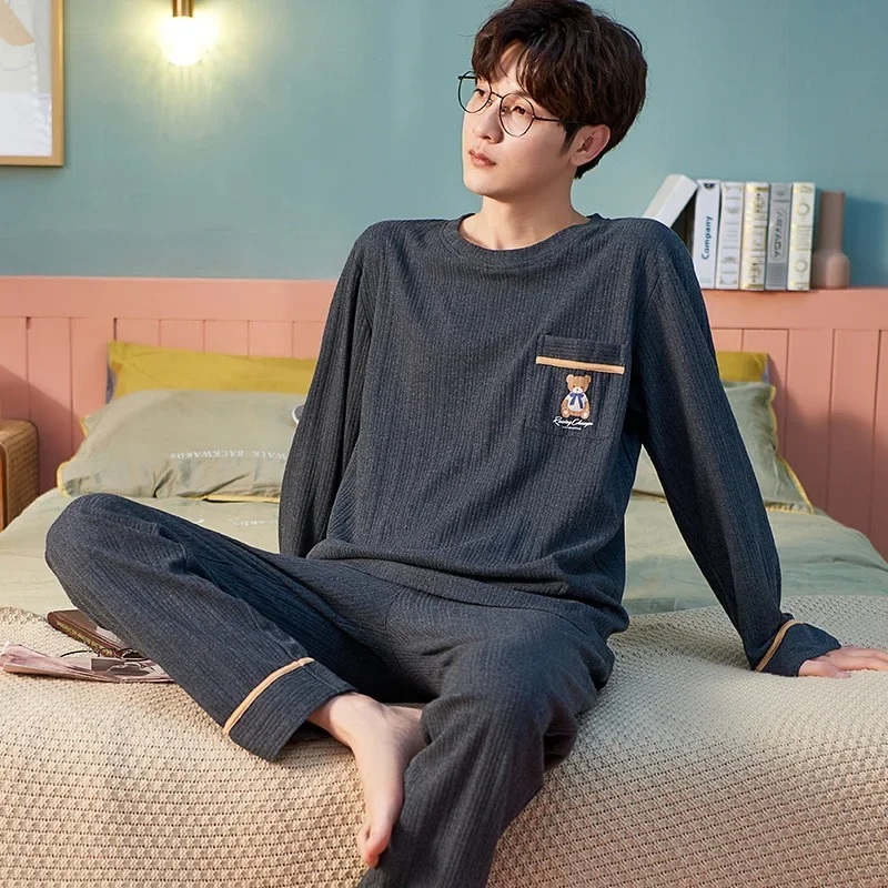 3XL Plus Size Men's Pajamas Spring Autumn Cotton Long Sleeve Trousers Sleepwear Sets Youth Loose Male Student Cartoon Home Wear
3XL Plus Size Men's Pajamas Spring Autumn Cotton Long Sleeve Trousers Sleepwear Sets Youth Loose Male Student Cartoon Home Wear