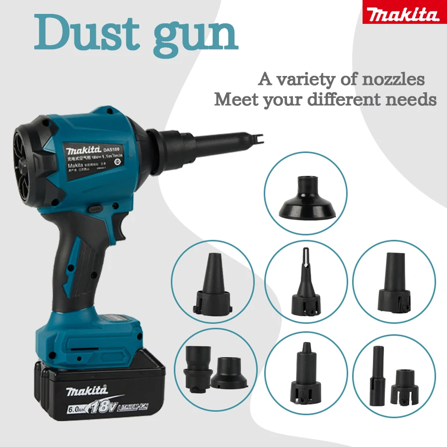 Makita DAS180 Cordless Air Blower 18V Multifunction Dusting Machine with Nozzle Air Dust Removal Gun Inflator Tool
Makita DAS180 Cordless Air Blower 18V Multifunction Dusting Machine with Nozzle Air Dust Removal Gun Inflator Tool