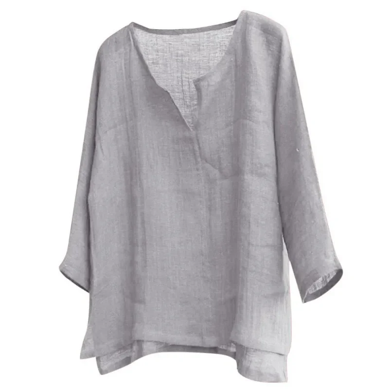 Men's Linen Shirt Casual V-neck T-shirt Sports Shirt Solid Color Long Sleeved Thin Breathable Top Men's Shirt
Men's Linen Shirt Casual V-neck T-shirt Sports Shirt Solid Color Long Sleeved Thin Breathable Top Men's Shirt