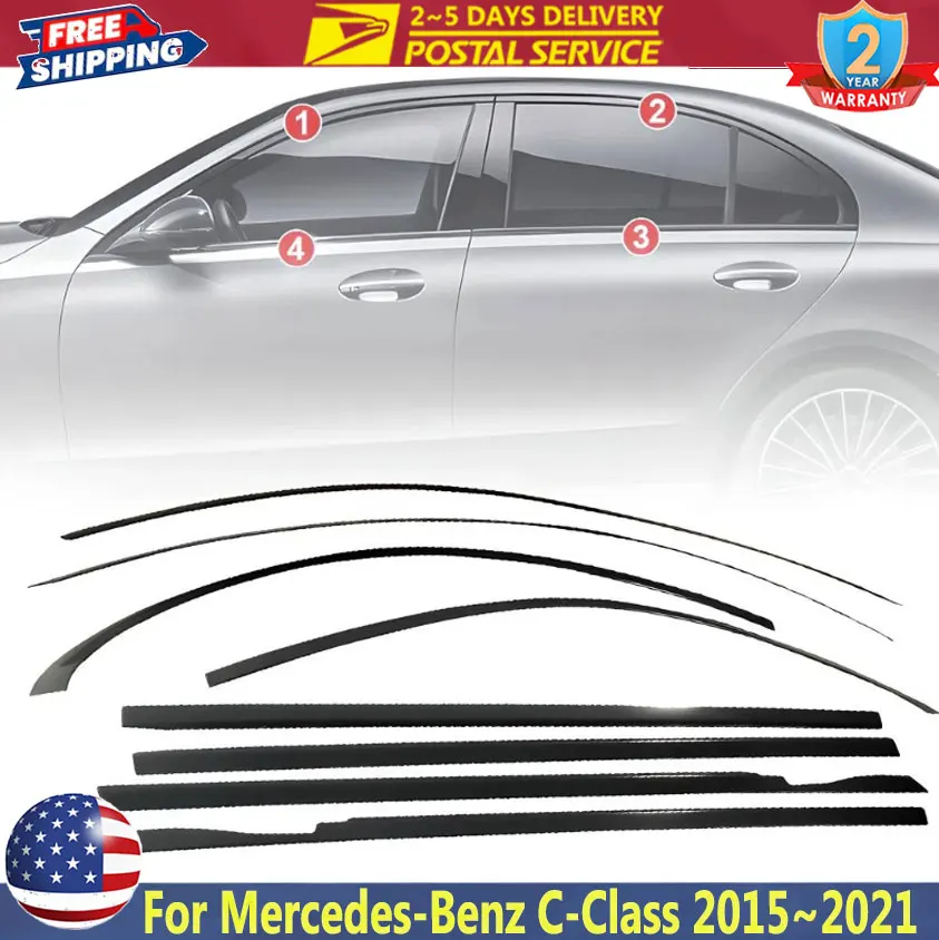 8X Windows Strip Sill Molding Trim For Mercedes Benz C-Class 2015~2021 Exterior Car Window Decoration Strip Door Deocrative Trim
8X Windows Strip Sill Molding Trim For Mercedes Benz C-Class 2015~2021 Exterior Car Window Decoration Strip Door Deocrative Trim