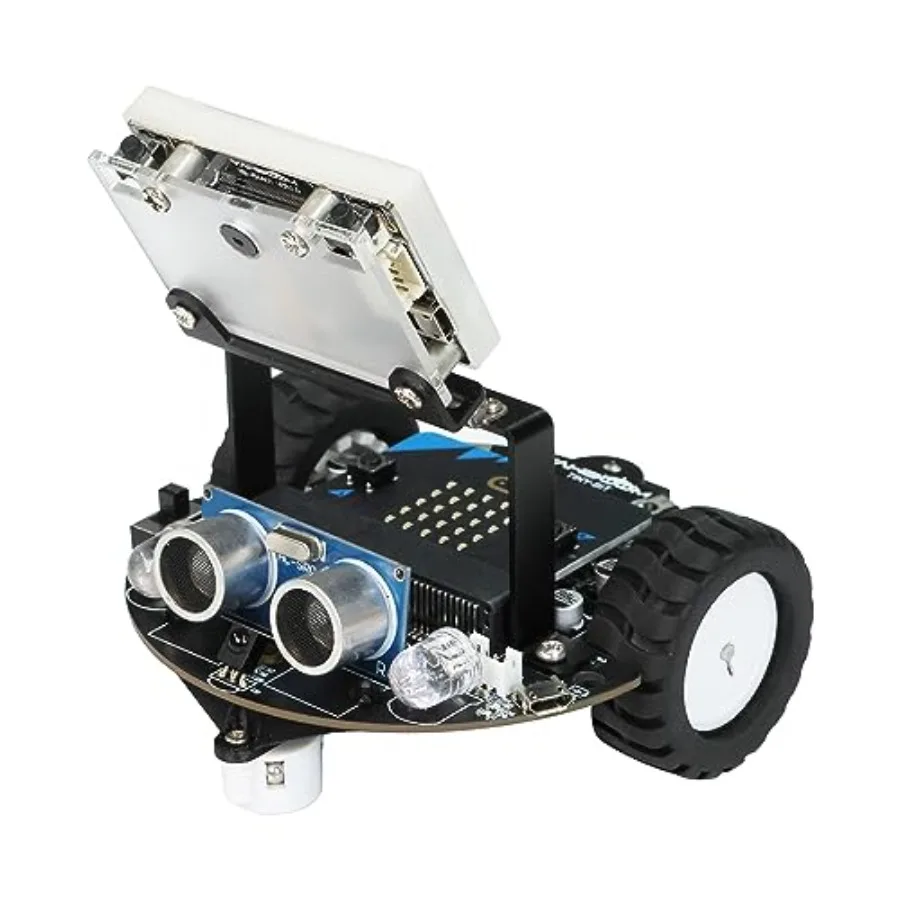 Robot Car for STEM education: ABS plastic body, black color, supports MakeCode graphical programming and MicroPython programmin
Robot Car for STEM education: ABS plastic body, black color, supports MakeCode graphical programming and MicroPython programmin