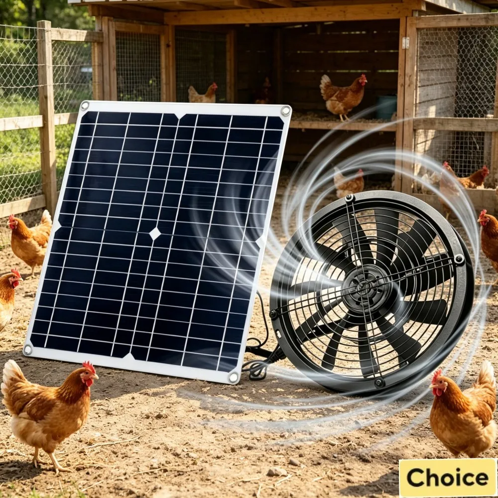 15-25W No Wiring Solar Vent Fan Kit Wear Resistant Exhaust Fan for Greenhouse Pet Hut Farm Outbuilding
15-25W No Wiring Solar Vent Fan Kit Wear Resistant Exhaust Fan for Greenhouse Pet Hut Farm Outbuilding