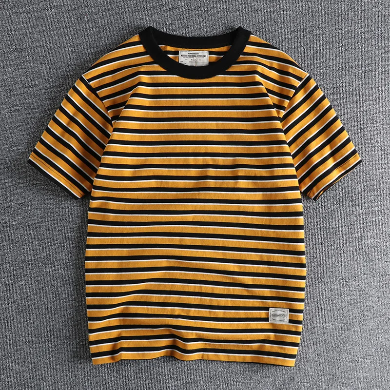 American Retro T-Shirt For Men Summer Trend Vintage Sailor's Striped T Shirts Half Sleeve 100% Cotton Tee Shirt Male Tops Tees
American Retro T-Shirt For Men Summer Trend Vintage Sailor's Striped T Shirts Half Sleeve 100% Cotton Tee Shirt Male Tops Tees