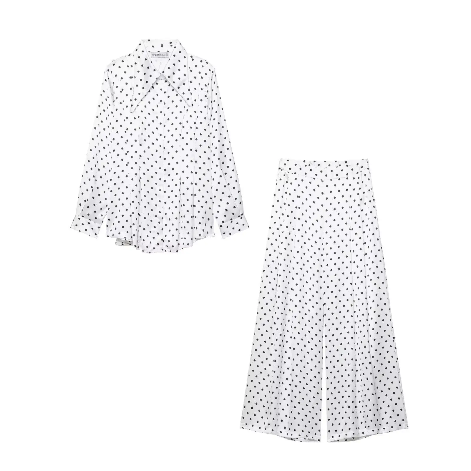 SuperAen New Women's Clothing European and American Style Fashion Simple Polka Dot Printed Top Casual Trousers Set
SuperAen New Women's Clothing European and American Style Fashion Simple Polka Dot Printed Top Casual Trousers Set
