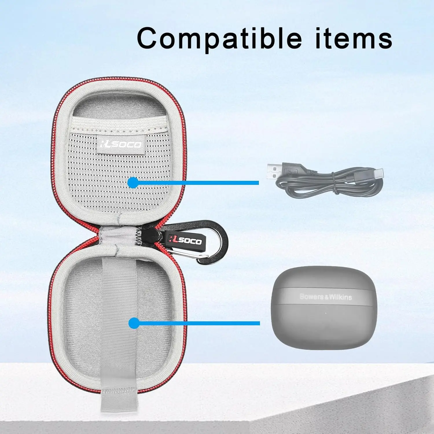 Urban Travel Case for Bowers & Wilkins Pi8 Earbuds Sleek Shockproof Protective Cover with Carabiner Clip for Commute Accessories
Urban Travel Case for Bowers & Wilkins Pi8 Earbuds Sleek Shockproof Protective Cover with Carabiner Clip for Commute Accessories