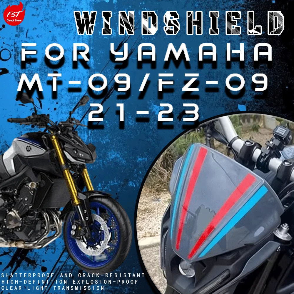 Windshield & Front Fairing Wind Deflector for Yamaha MT09 FZ09 2021-2023 Motorcycle Modified Parts
Windshield & Front Fairing Wind Deflector for Yamaha MT09 FZ09 2021-2023 Motorcycle Modified Parts