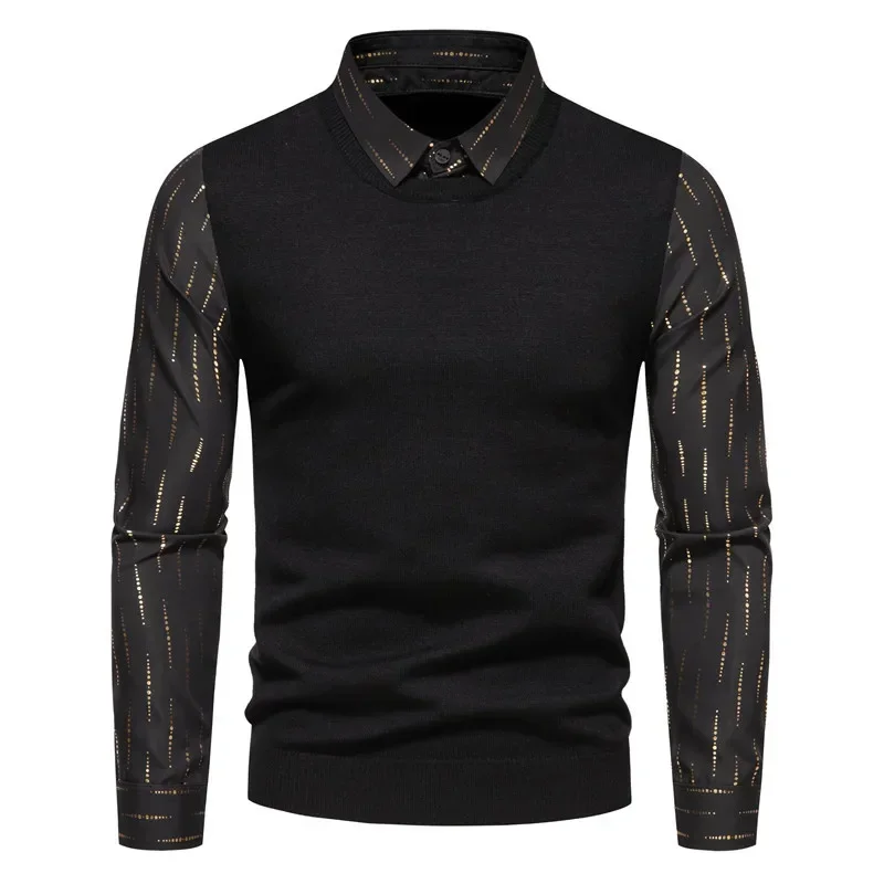 2023 Autumn/Winter New Knitwear Men's Slim Fit Fake Two Piece Splice Sweater Shirt Collar Top Men's
2023 Autumn/Winter New Knitwear Men's Slim Fit Fake Two Piece Splice Sweater Shirt Collar Top Men's